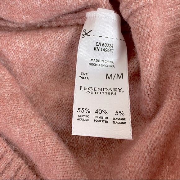 Legendary Outfitters Heather Rose Soft And Cozy Crewneck Sweater Size M - Picture 7 of 8
